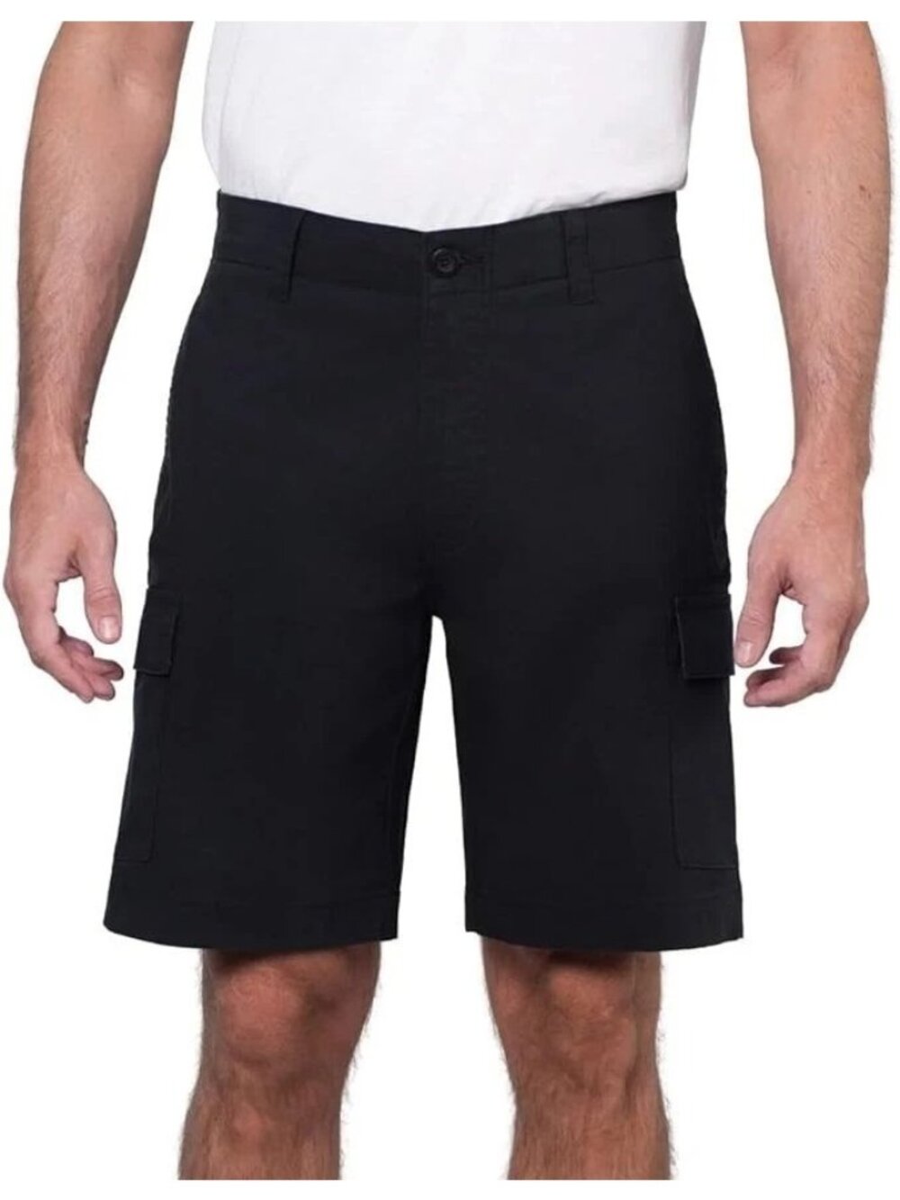 NWOT Wearfirst Men's 38 Black Cargo Shorts Cotton Blend Stretch